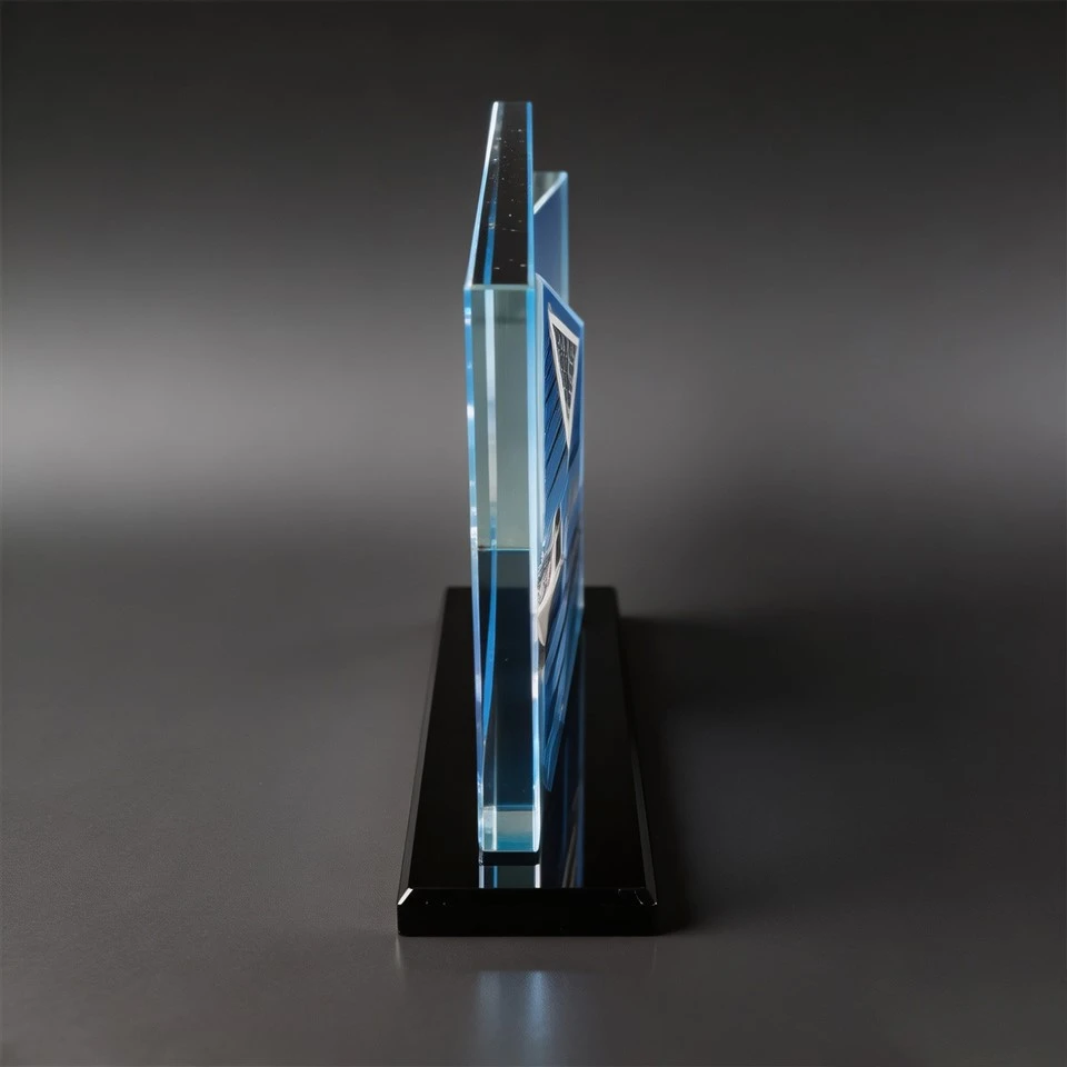 Architectural Cut Shape Crystal Trophy high quality