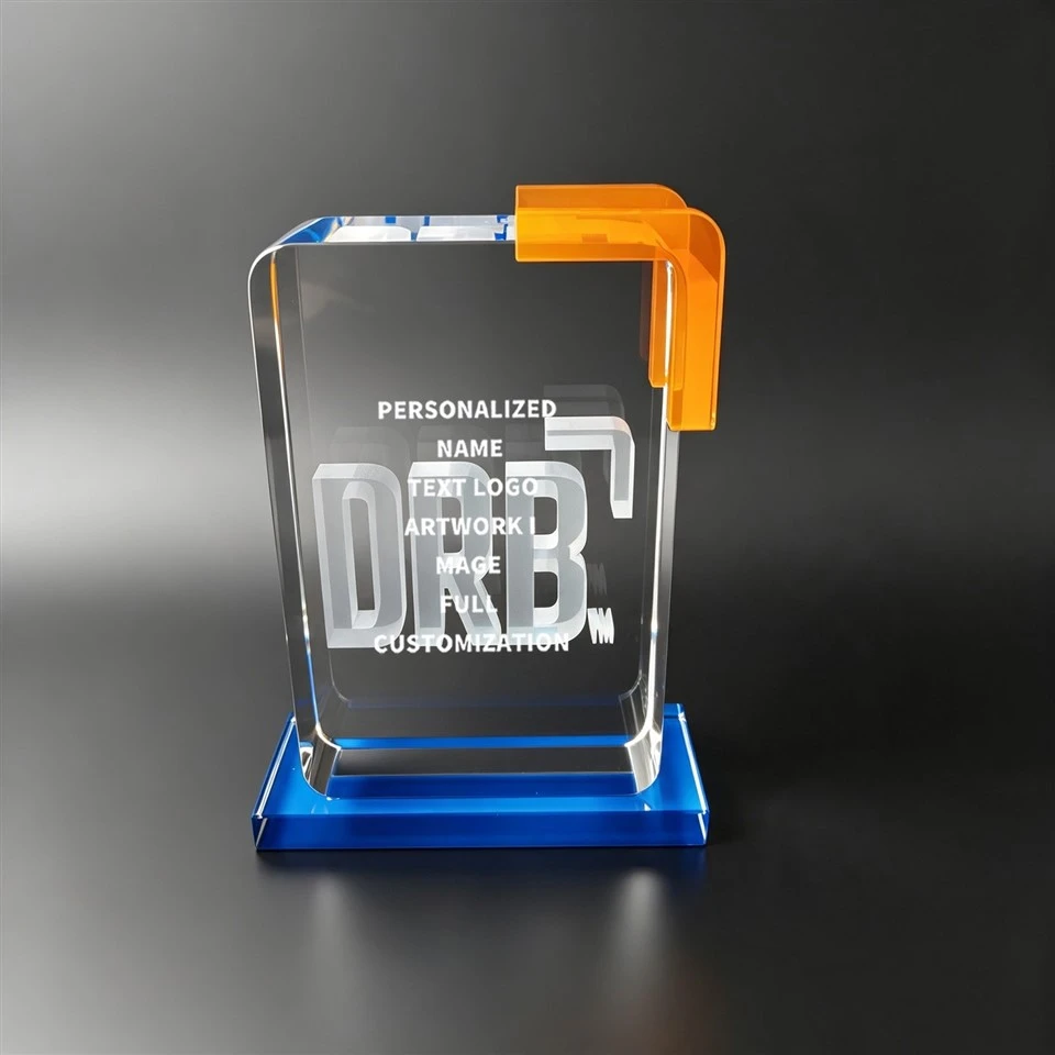 Dual Hue Laser Etched Crystal Award suppliers