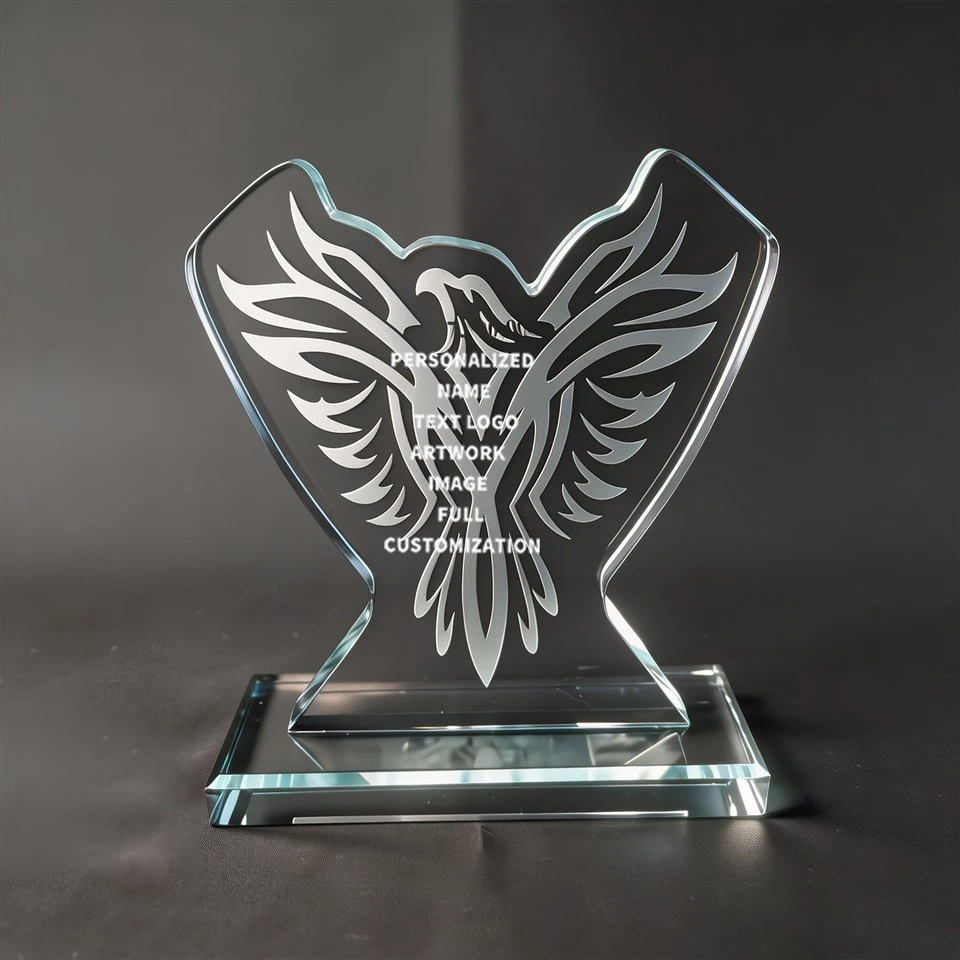 Eagle Shaped Clear Crystal Award Trophy suppliers