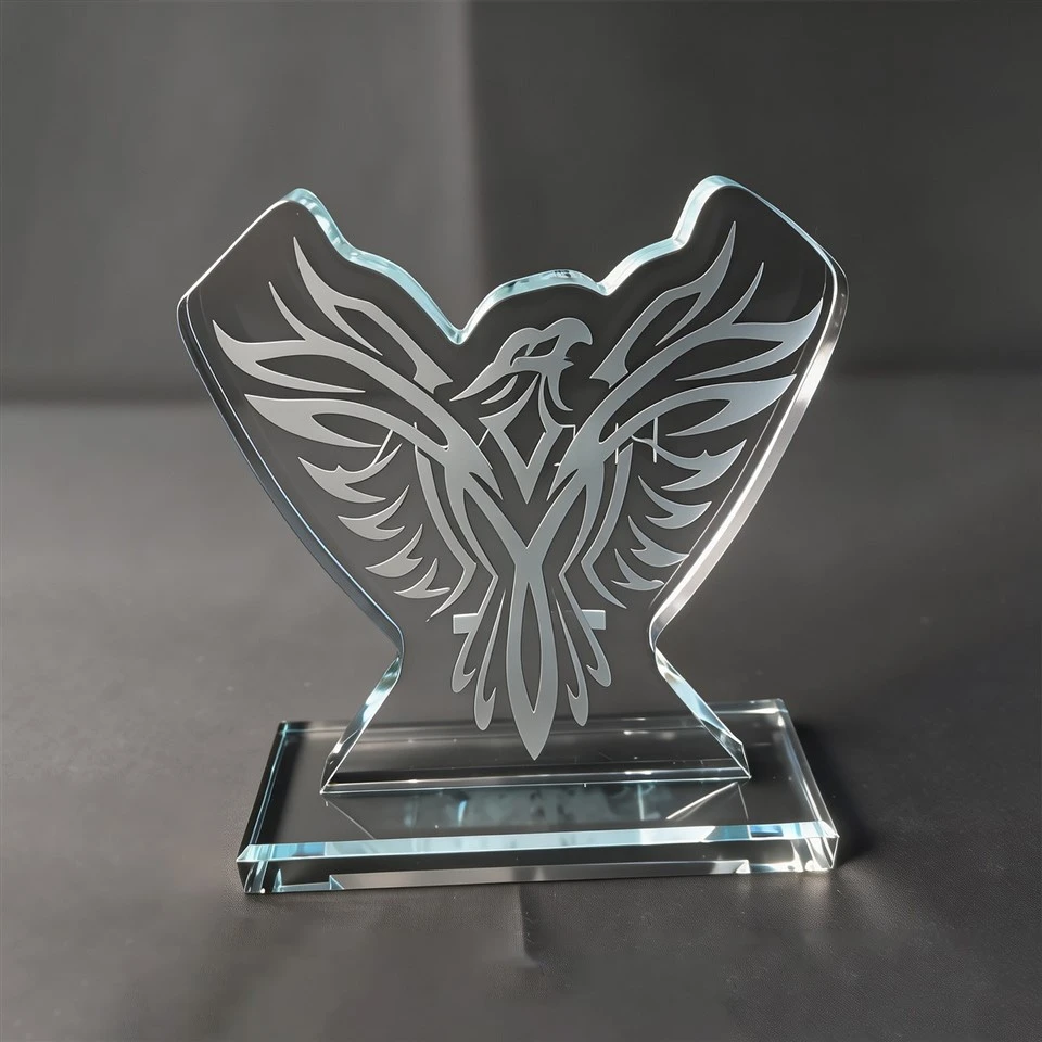 Eagle Shaped Clear Crystal Award Trophy high quality