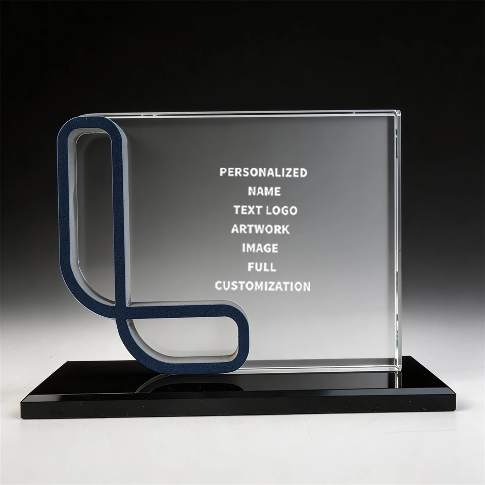 Geometric Frame Crystal Plaque high quality