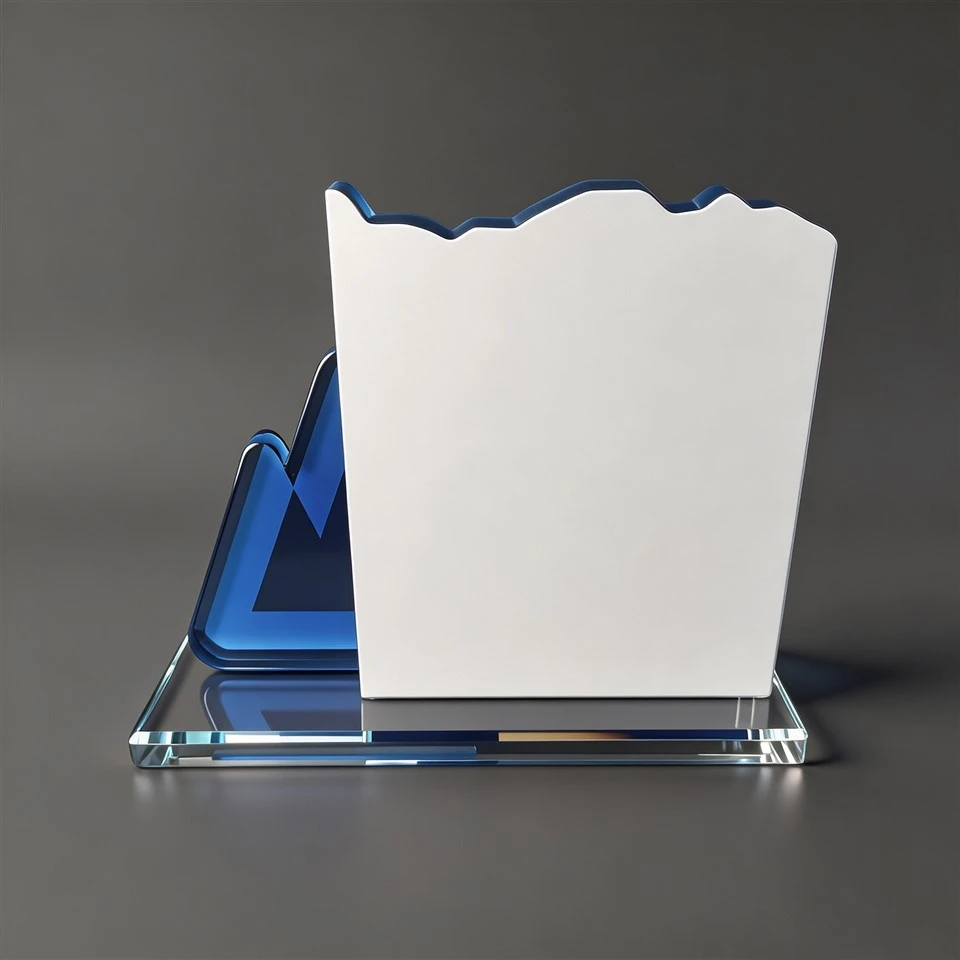 Gradient Blue Peak Crystal Award best