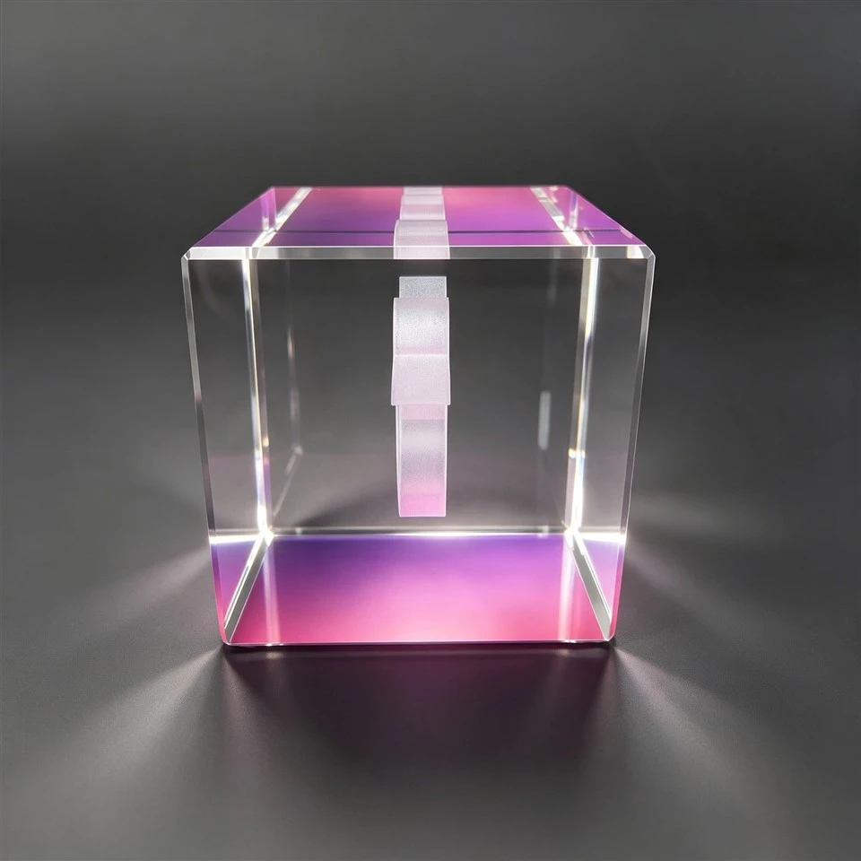 Hummingbird Pink Gradient Crystal Cube best