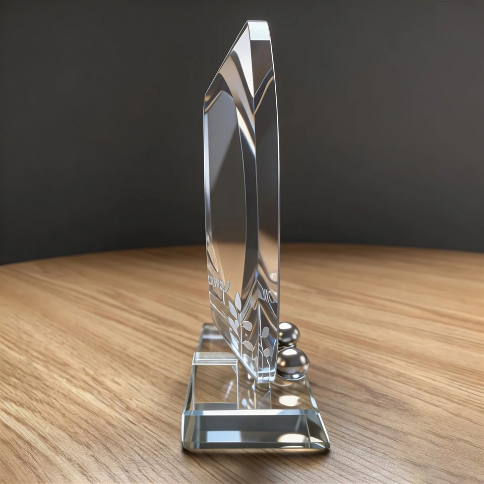Laurel Pattern Crystal Personalized Desk Award best