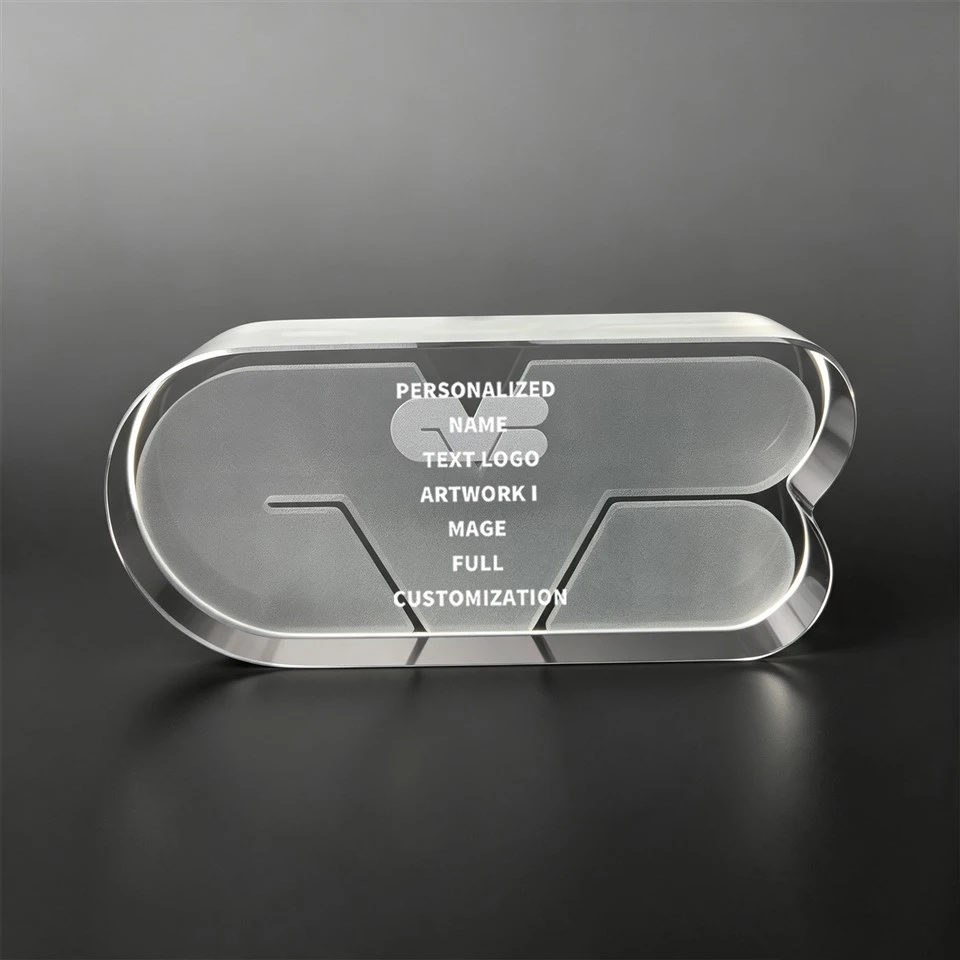 Rounded Curve 3D Laser Engraved Plaque high quality