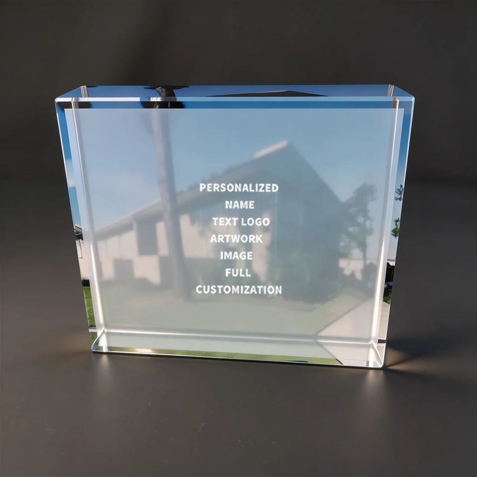 Thick Rectangle Custom Crystal Photo Plaque suppliers