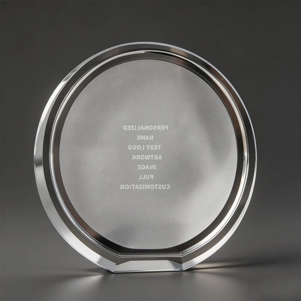 Thick Round Custom Office Crystal Ornament high quality