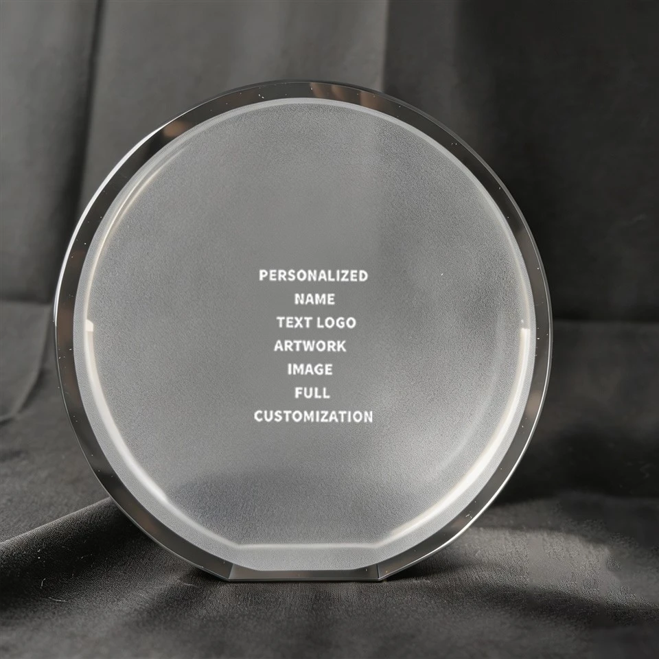 Thick Round Custom Office Crystal Ornament suppliers