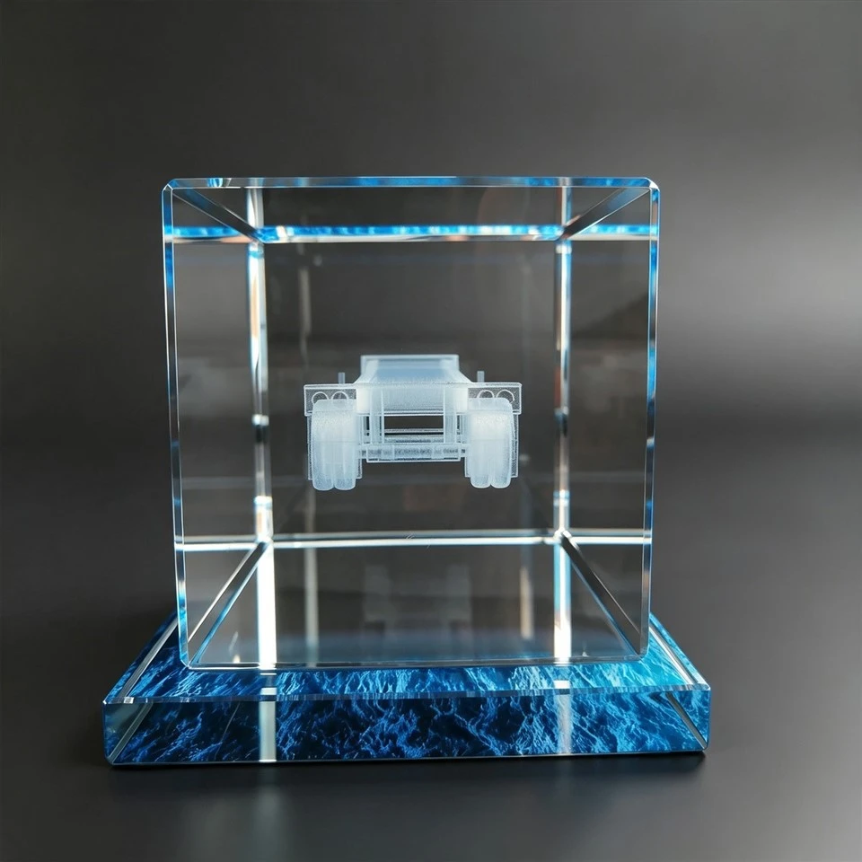 Trailer Model Wave Blue Base Crystal Plaque factory